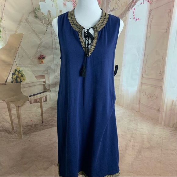 Lord & Taylor Dresses & Skirts - NEW Lord Taylor Navy Marine Embroidered Dress